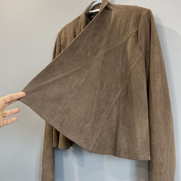 Bebgmaxazria Mocha Faux Suede Cropped Jacket - Picture 4 of 5